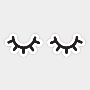 Eyelashes or sleeping eyes Sticker